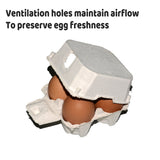300PCS 4 Slot Paper Egg Trays Molded Pulp Stackable for Egg Packaging