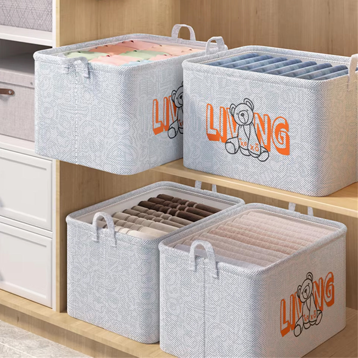 Large Foldable Storage Bag for Clothes Toys Blankets