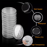 100pcs 40mm Round Coin Boxes Storage Protection Case