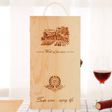 Red Wine Wooden Gift Box 6PCS Pull-out