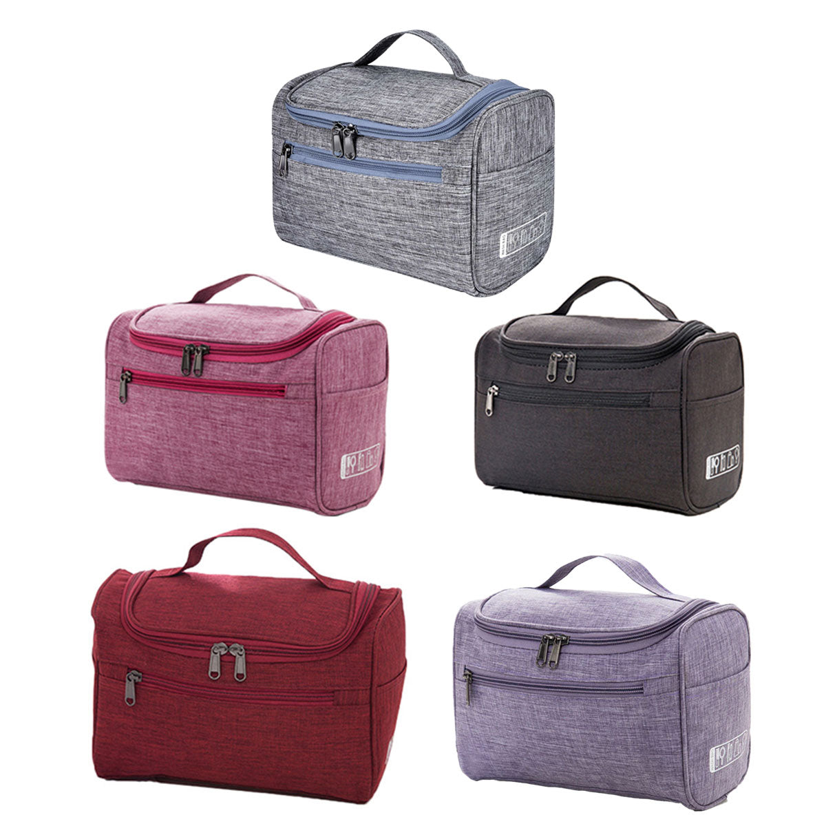 Travel Size Zipper Closure Toiletry Bag 1pc