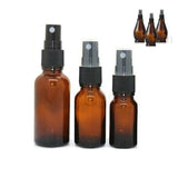 Essential Oil Bottles 5-20PCS Amber Glass Mist Sprayer W Roller 3Sizes 2Styles - Discount Packaging Warehouse