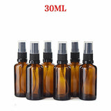 Essential Oil Bottles 5-20PCS Amber Glass Mist Sprayer W Roller 3Sizes 2Styles - Discount Packaging Warehouse