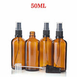 Essential Oil Bottles 5-20PCS Amber Glass Mist Sprayer W Roller 3Sizes 2Styles - Discount Packaging Warehouse