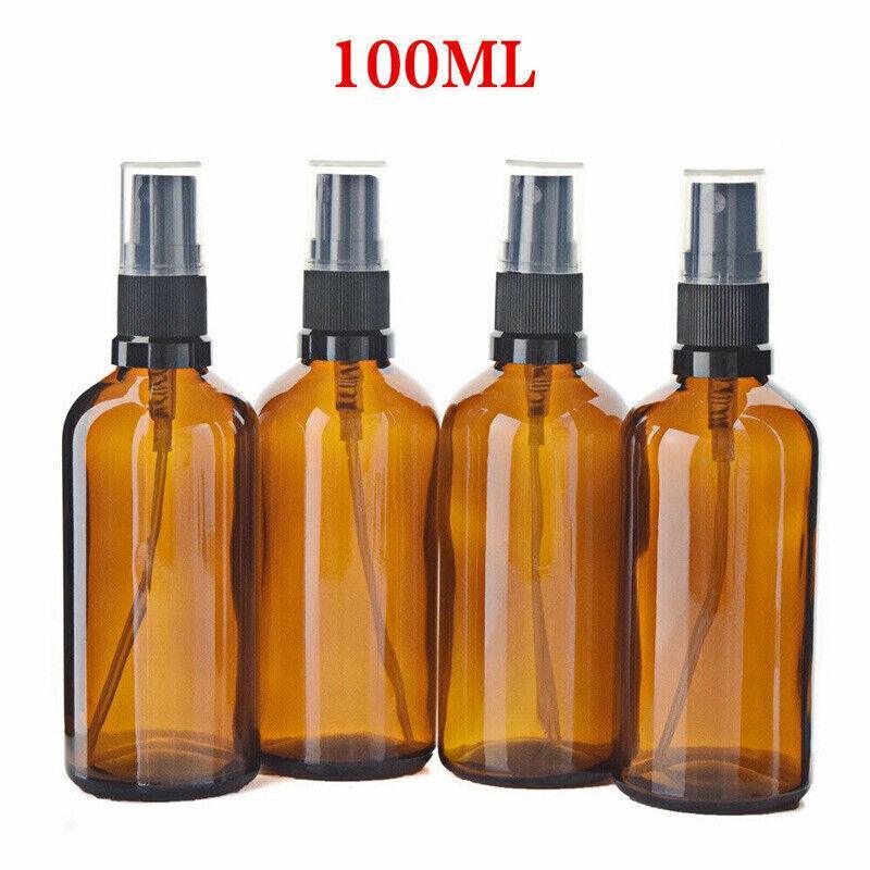 Essential Oil Bottles 5-20PCS Amber Glass Mist Sprayer W Roller 3Sizes 2Styles - Discount Packaging Warehouse