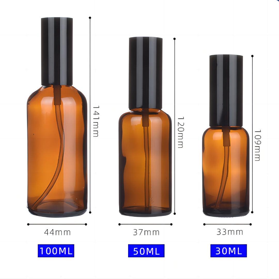 5-20PCS Amber Glass Spray Bottles 3Sizes 2Styles