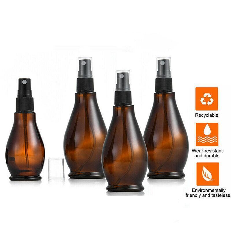 Essential Oil Bottles 5-20PCS Amber Glass Mist Sprayer W Roller 3Sizes 2Styles - Discount Packaging Warehouse