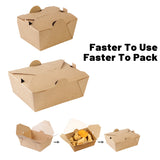 Disposable Kraft Paper Food Boxes With Lid Fried Chicken Fast Food