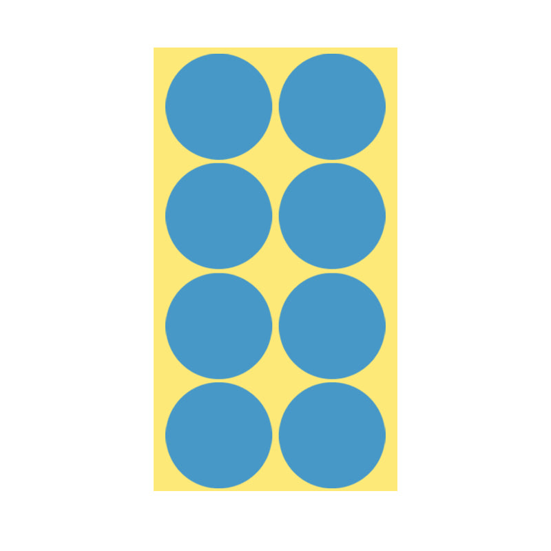 8/13/25/50mm Round Sticker Dots Adhesive Labels Cool-toned
