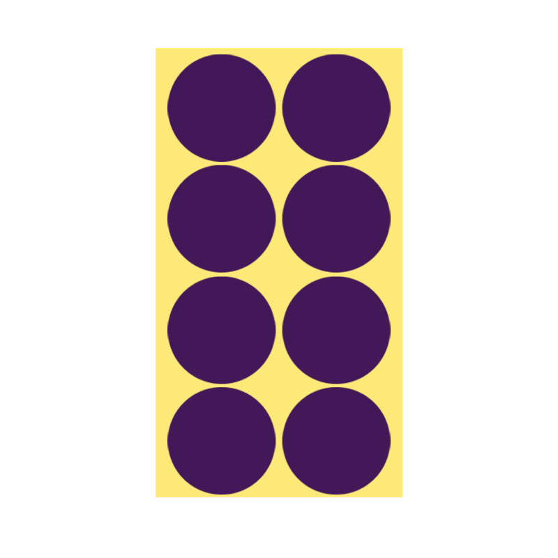 8/13/25/50mm Round Sticker Dots Adhesive Labels Cool-toned