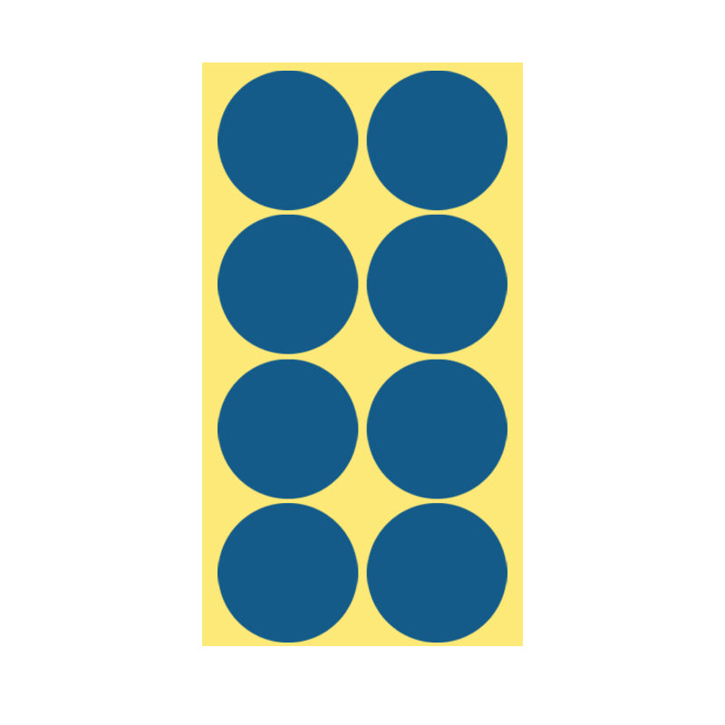 8/13/25/50mm Round Sticker Dots Adhesive Labels Cool-toned