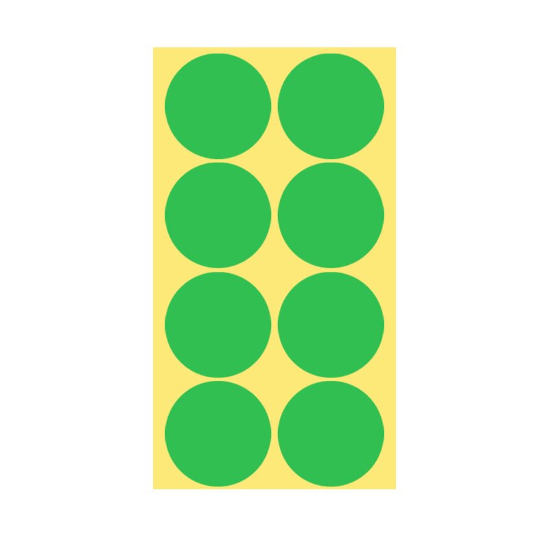 8/13/25/50mm Round Sticker Dots Adhesive Labels Cool-toned