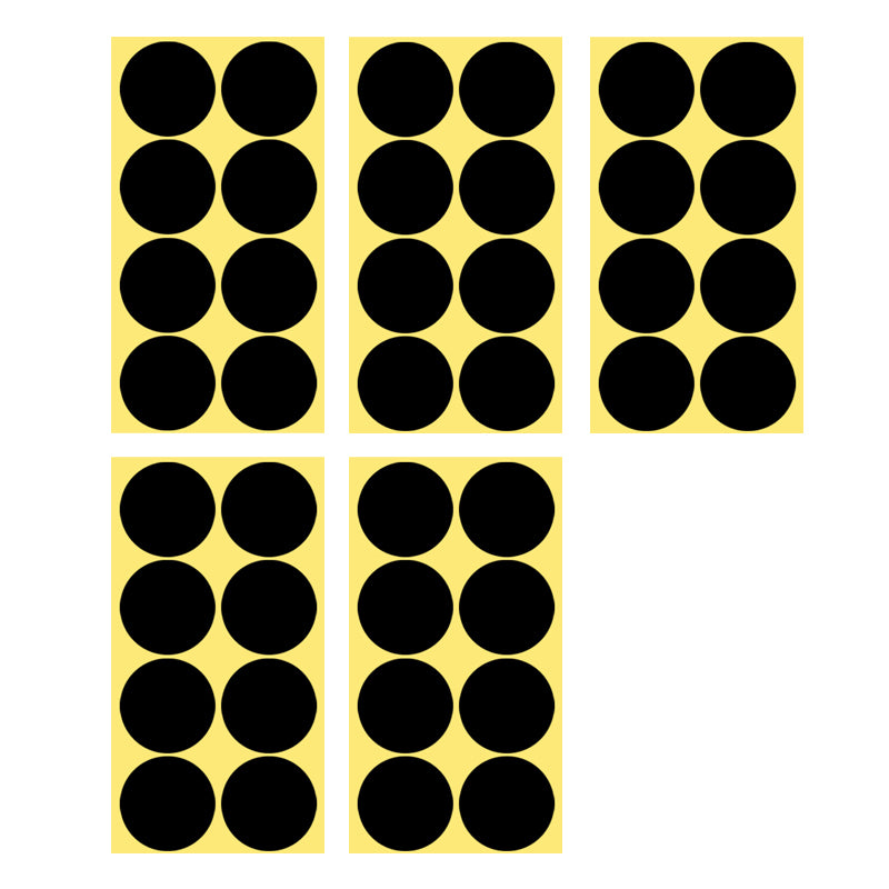 8/13/25/50mm Round Sticker Dots Adhesive Labels Neutral