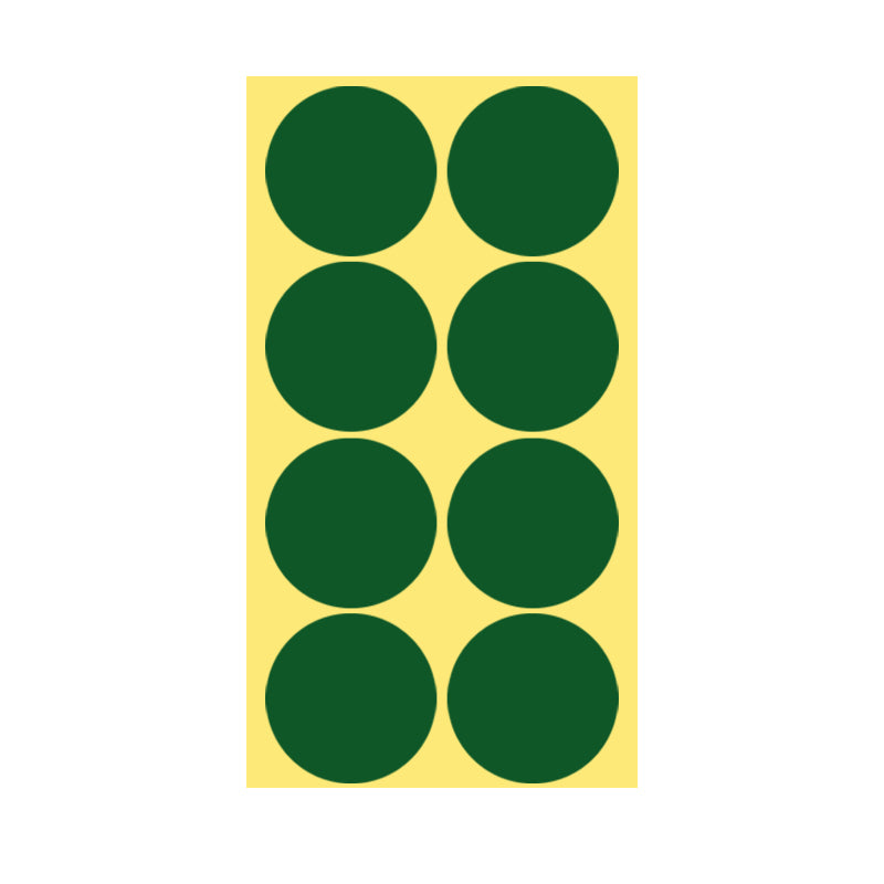 8/13/25/50mm Round Sticker Dots Adhesive Labels Cool-toned