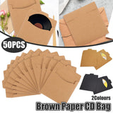 50PCS CD DVD Paper Sleeves Kraft Paper Paper Cases