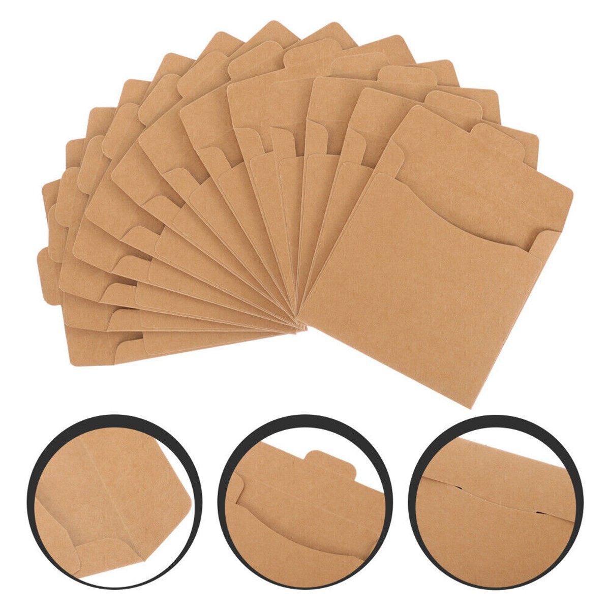 50PCS CD DVD Paper Sleeves Kraft Paper Paper Cases