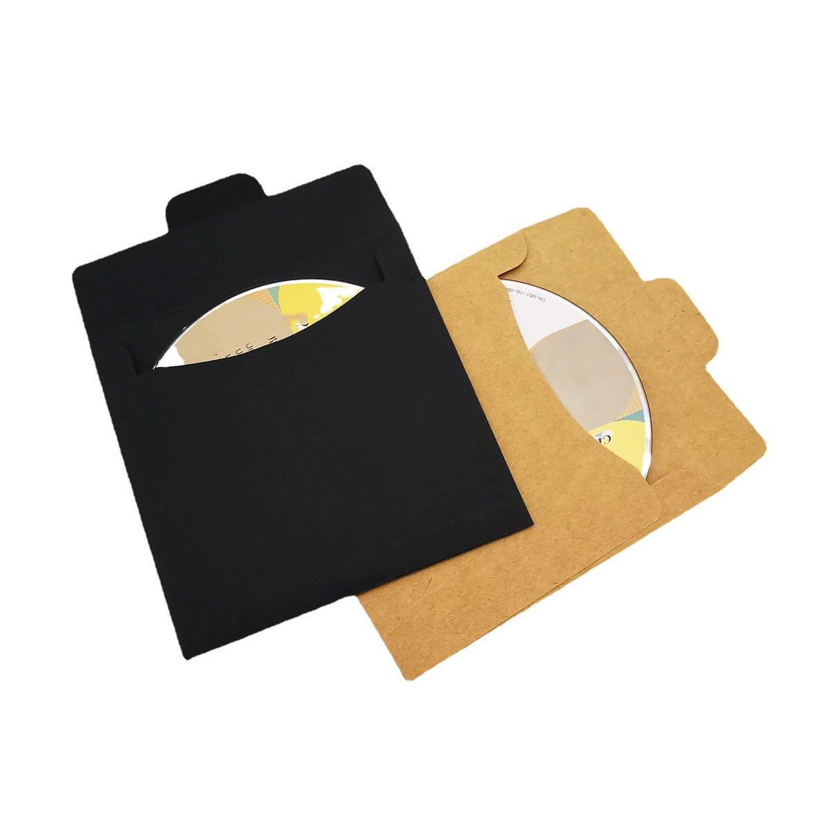 50PCS CD DVD Paper Sleeves Kraft Paper Paper Cases