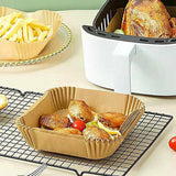 Square Air Fryer Disposable Paper Liner 50PCS 2Colours Non-Stick Baking Paper Liners WaterProof - Discount Packaging Warehouse