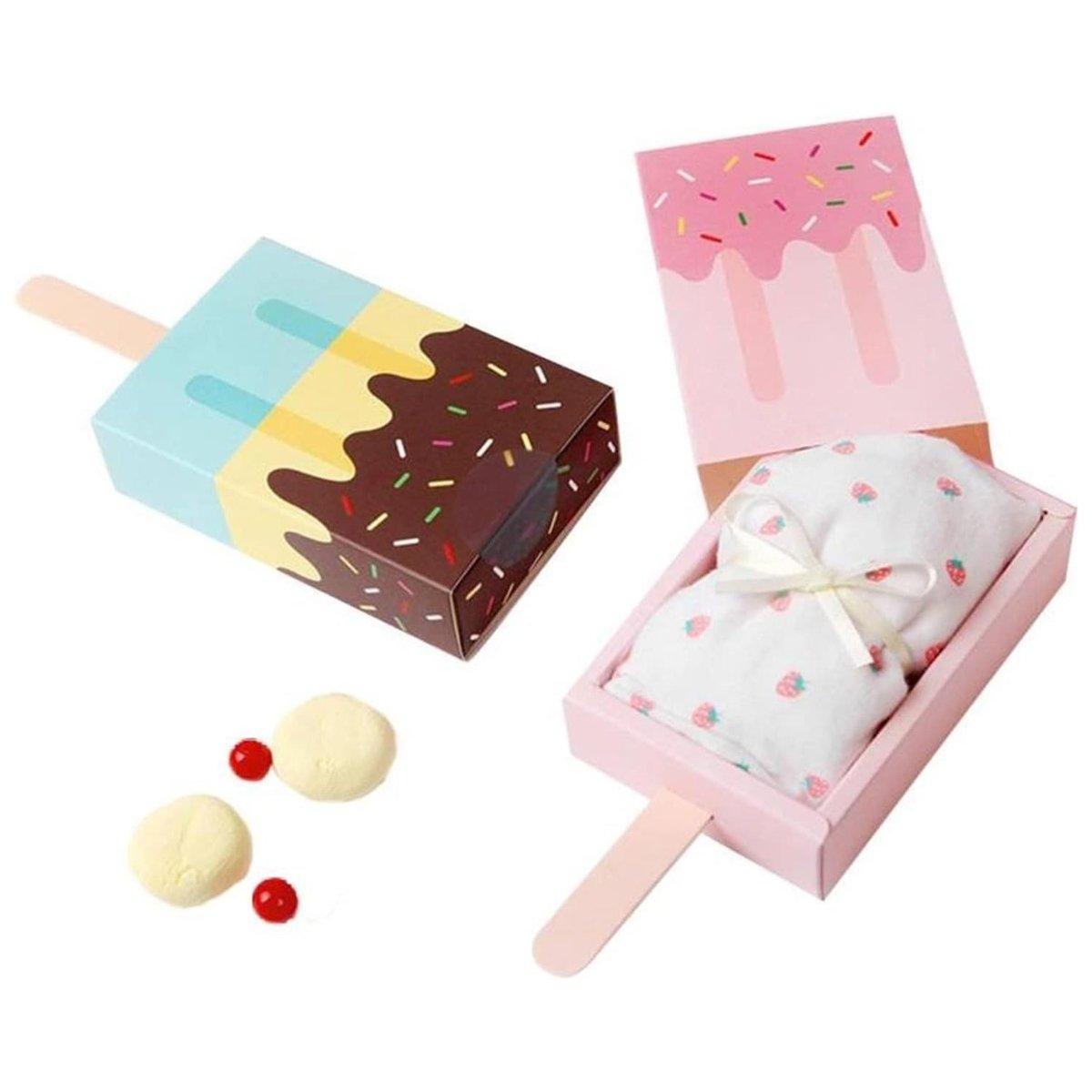 50PCS Ice Pop Shaped Candy Box Sturdy Paper Material