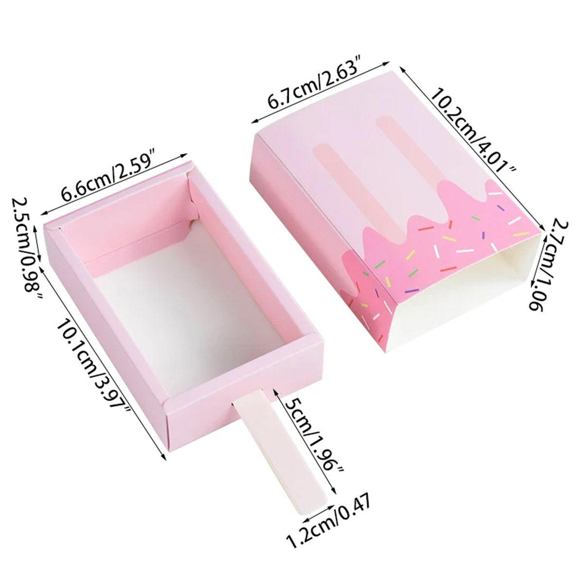 50PCS Ice Pop Shaped Candy Box Sturdy Paper Material