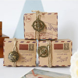 50PCS Mailing Themed Candy Box Durable Kraft Paper