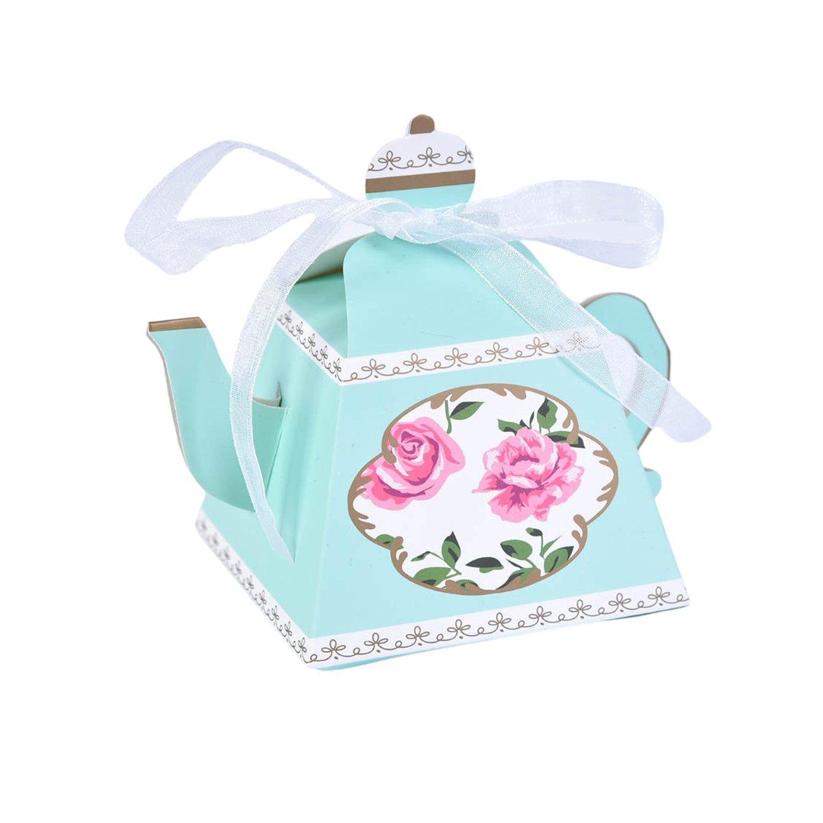 50PCS Teapot Candy Box Cardstock Gift Box for Tea Party