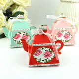 50PCS Teapot Candy Box Cardstock Gift Box for Tea Party