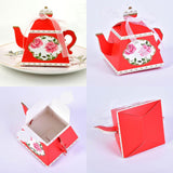 50PCS Teapot Candy Box Cardstock Gift Box for Tea Party