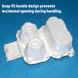 300PCS 2 Slot Paper Egg Trays Molded Pulp Egg Packaging Trays