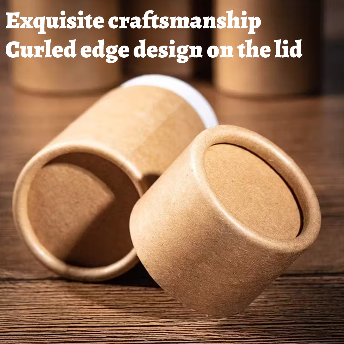 20PCS Kraft Paper Storage Tubes with Lid for Tea Essential Oil Packaging