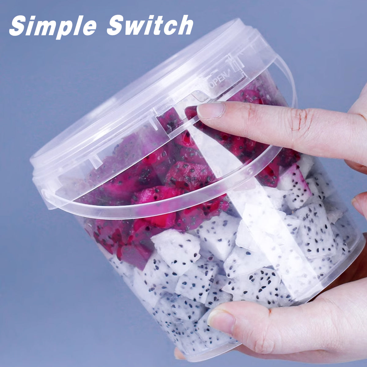 20PCS Food Grade Plastic Sealed Containers 750ml 1500ml Transparent Storage