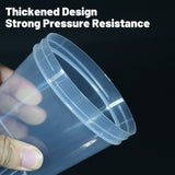 100 Sets 650ml Transparent Drinking Cups with Lids Party Use