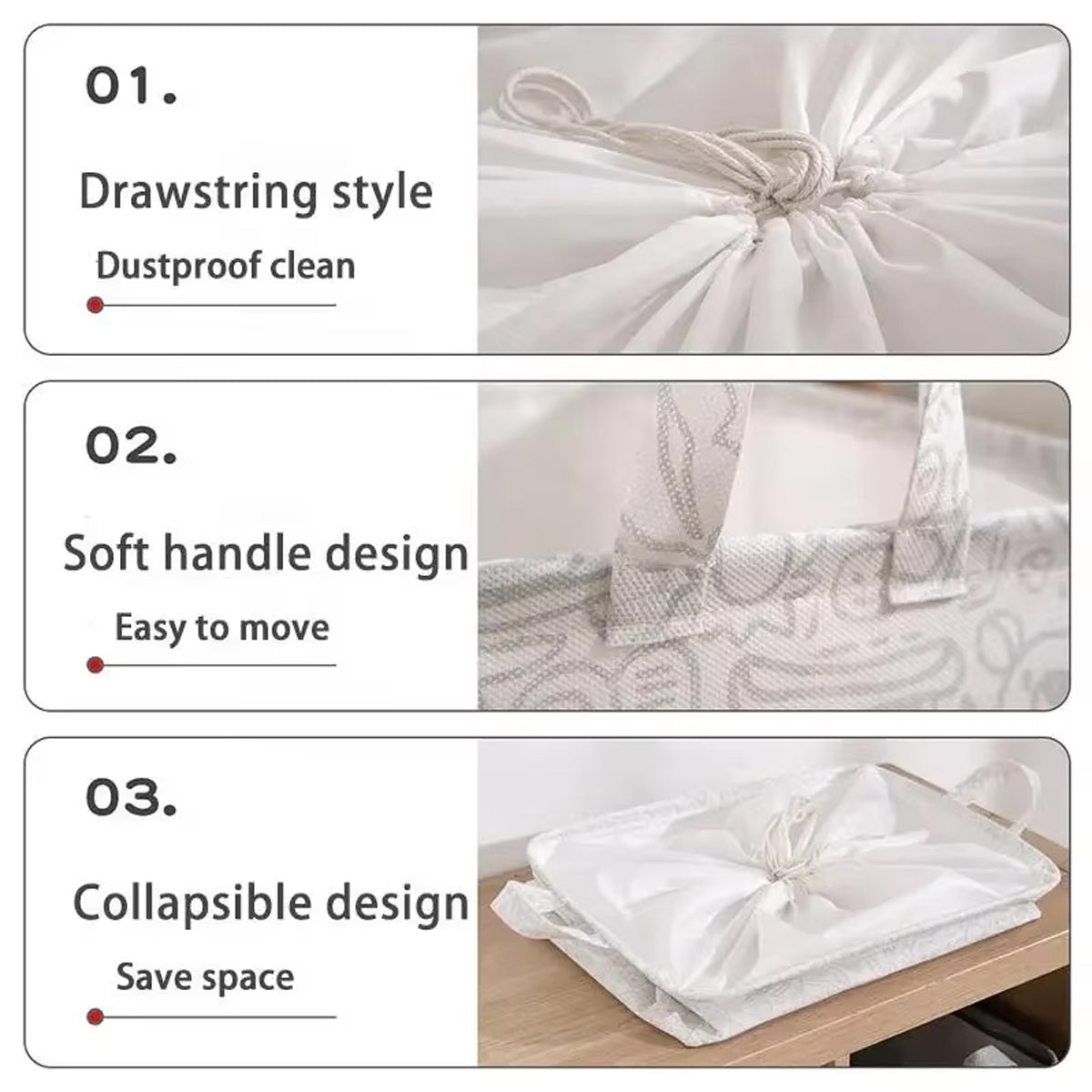 Large Foldable Storage Bag for Clothes Toys Blankets