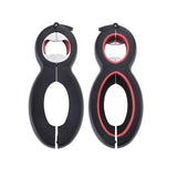 6 IN 1 Bottle Opener 1PC 14.5x6.2cm Black Manual Cap Lid Twist Off Gadget - Discount Packaging Warehouse