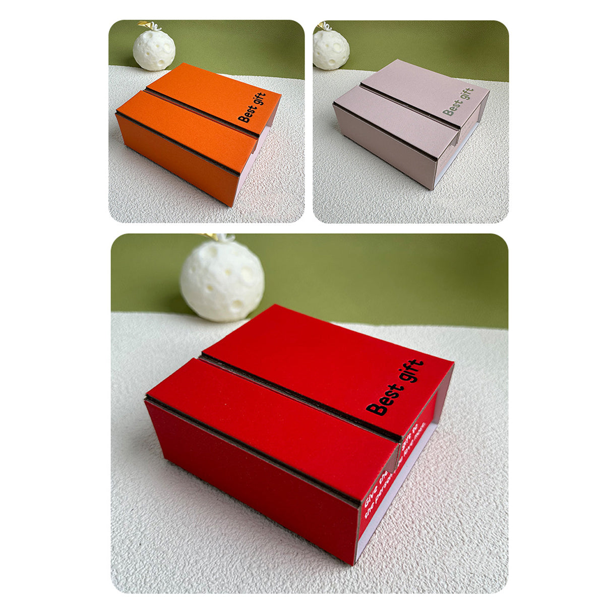 10PCS Folding Paper Gift Boxes 2-Piece Candy Packaging Boxes