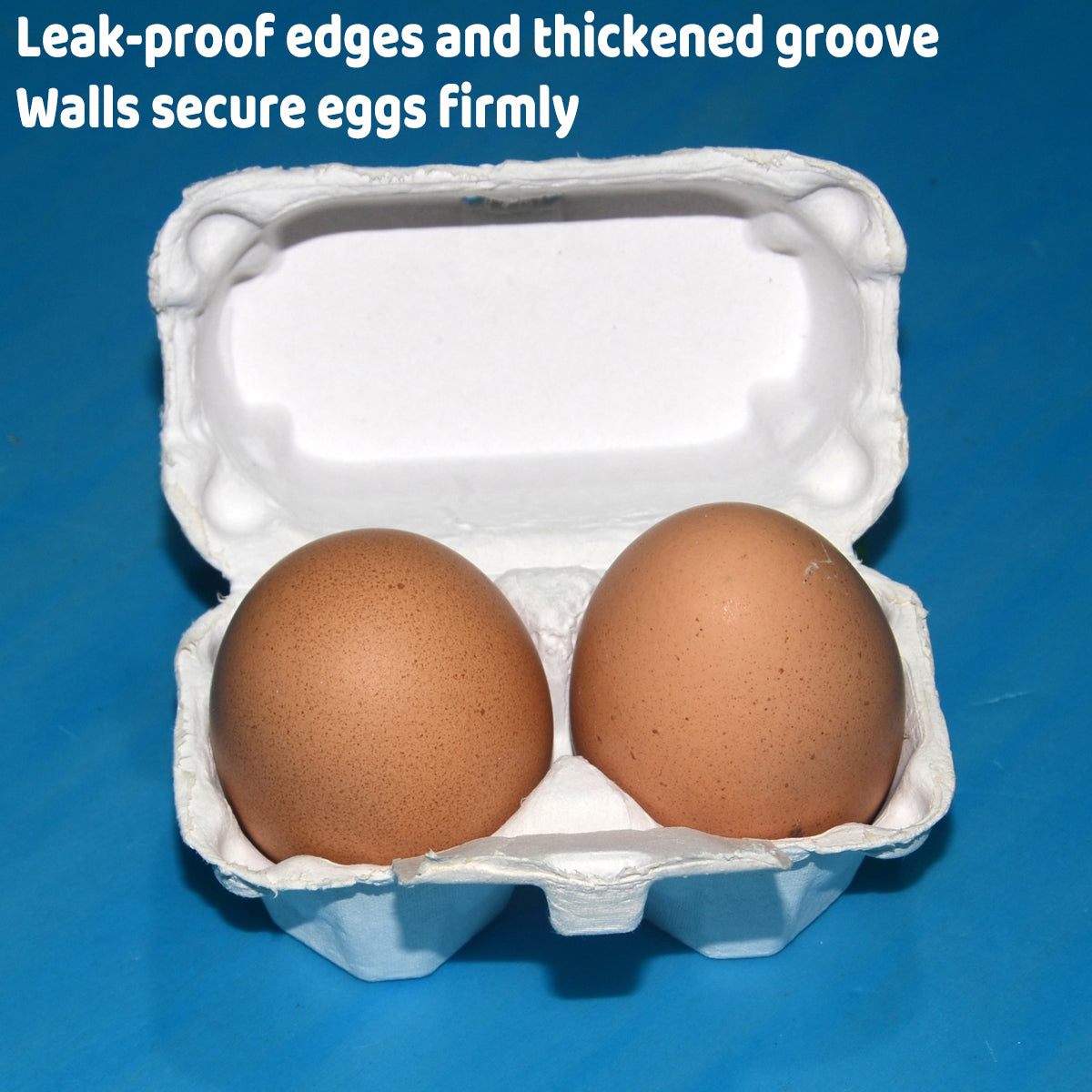 300PCS 2 Slot Paper Egg Trays Molded Pulp Egg Packaging Trays