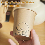 300PCS Disposable Paper Cups 250ml Food-Grade Leakproof