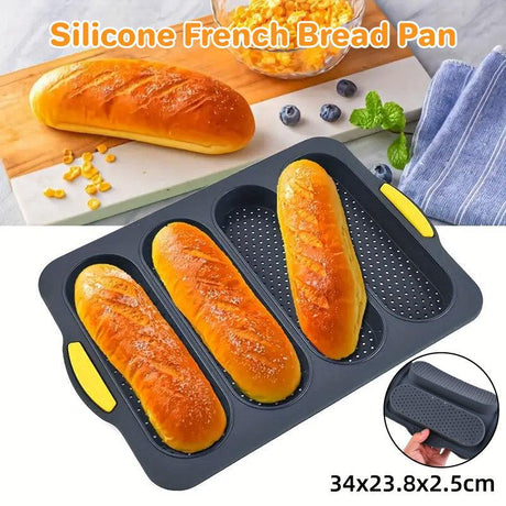Silicone Cake Mould Oval 4 Compartment Baking Pan