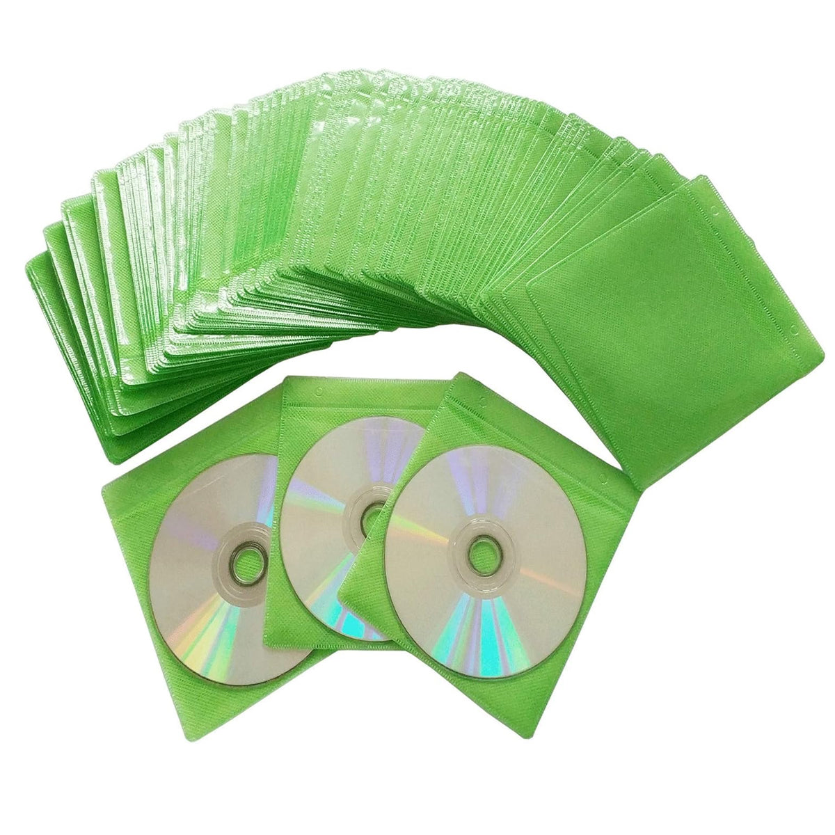Premium CD DVD Double Sided Plastic Sleeves 100PCS