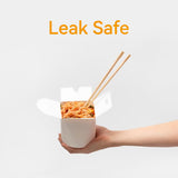 50PCS Disposable White Takeout Boxes Food Grade Leakproof Packaging