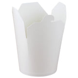 50PCS Disposable White Takeout Boxes Food Grade Leakproof Packaging