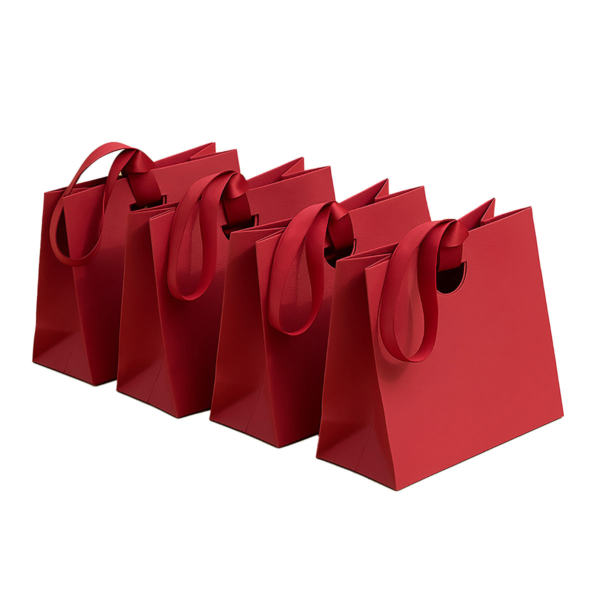 4PCS Paper Gift Bags with Ribbon Handles for Party Favors
