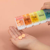 7-Day Pill Box 1PC 22.2x5.7x2.5cm Weekly Medicine Tablet Case Organizer Dispenser - Discount Packaging Warehouse