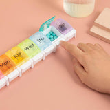 7-Day Pill Box 1PC 22.2x5.7x2.5cm Weekly Medicine Tablet Case Organizer Dispenser - Discount Packaging Warehouse