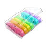 7-Day Pill Box 1PC 2Colours TID Weekly Medicine Tablet Case Organizer Dispenser - Discount Packaging Warehouse