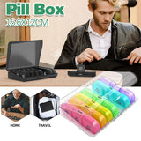 7-Day Pill Box 1PC 2Colours TID Weekly Medicine Tablet Case Organizer Dispenser - Discount Packaging Warehouse