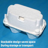 300PCS 2 Slot Paper Egg Trays Molded Pulp Egg Packaging Trays