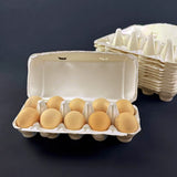 150PCS 10 Slot Paper Egg Trays Molded Pulp Stackable for Egg Packaging