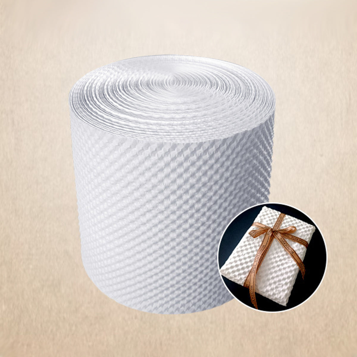 White Kraft Paper Roll Degradable Bubble Wrap Packaging