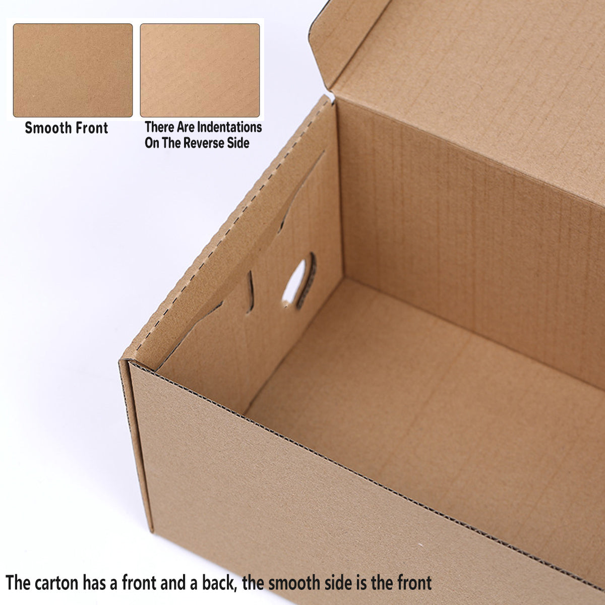 20pcs Kraft Paper Shoe Boxes Clamshell Storage Organizer